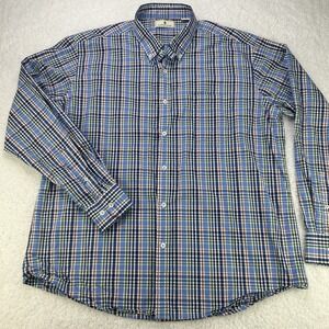 Southern Pines Shirt Mens 2XL Long Sleeve Button Up Blue Colorful Plaid XXL Red‎